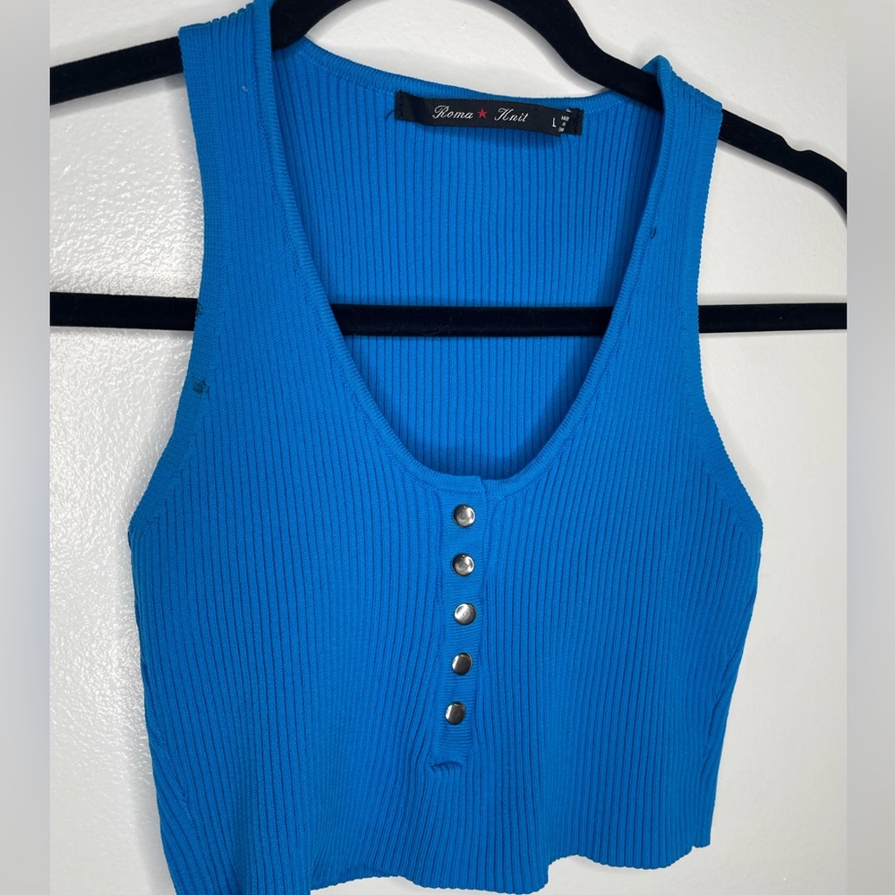 Royal blue crop top